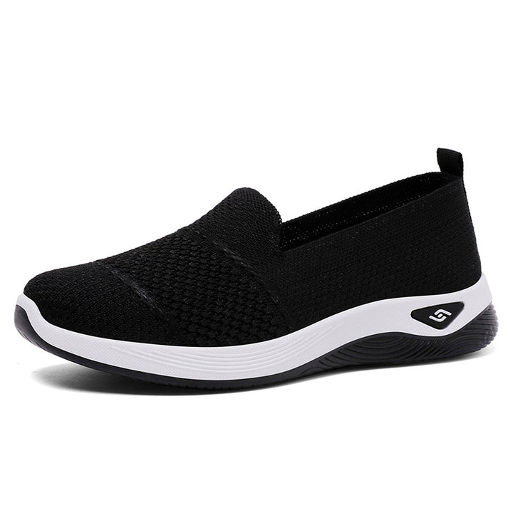 Damen nan nahtloser Strick-Slip-On Walking-Slipper mit elastischem Fersenhalt und griffiger Thermogummi-Laufsohle Echo Archiv