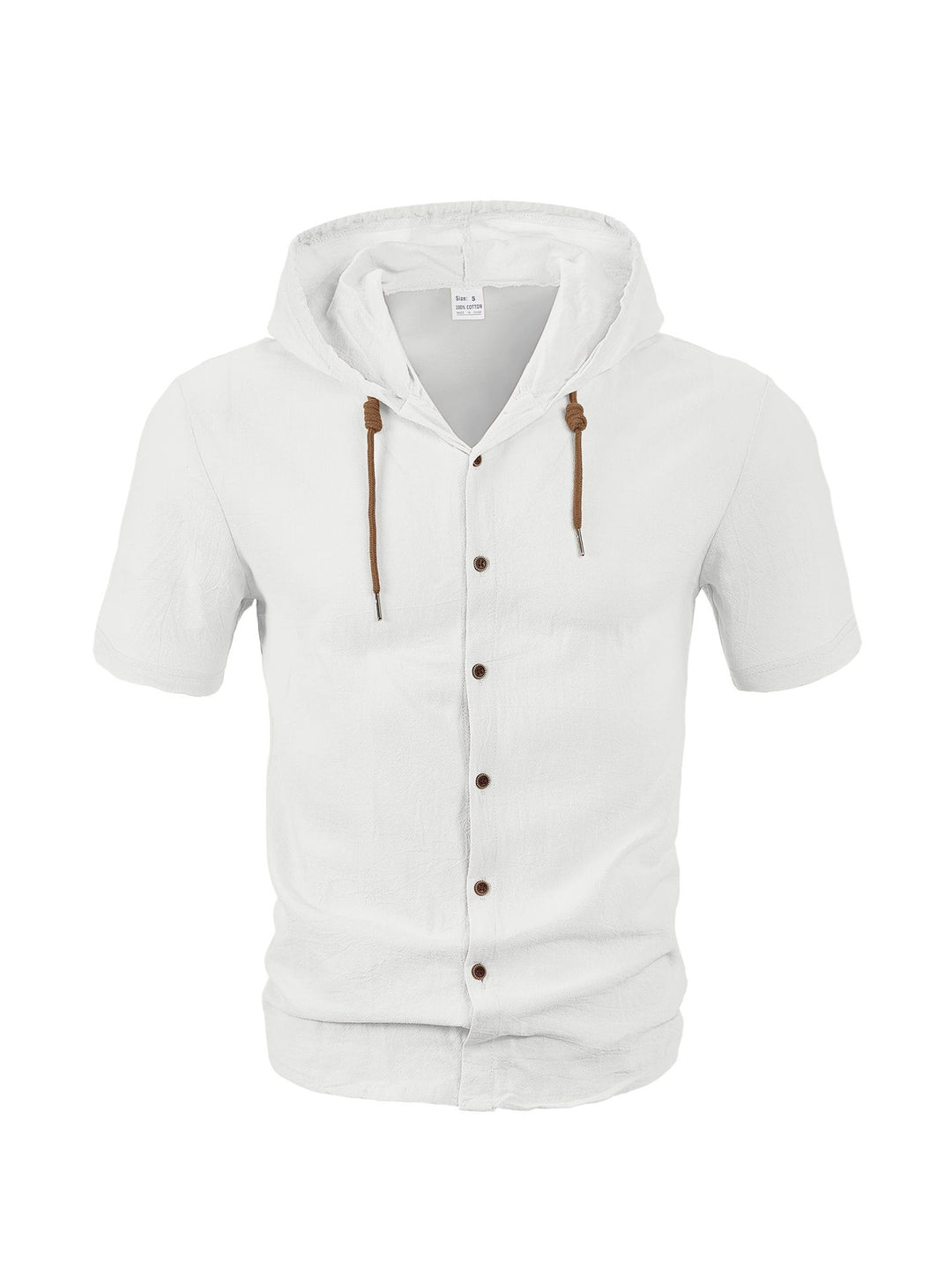 Herren lässiges Kapuzenshirt mit Knopfleiste und leichtem Stoff Echoarchiv