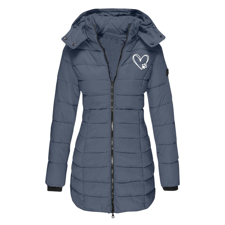 Damen gesteppte Winterjacke mit abnehmbarer Kapuze – Avérine