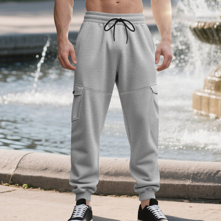Herren bequeme Cargo-Jogginghose mit elastischem Bund und multifunktionalen Taschen Echoarchiv