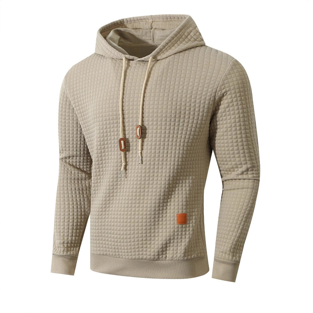 Herren bequemer Kapuzenpullover mit strukturiertem Design und praktischem Kordelzug Echoarchiv