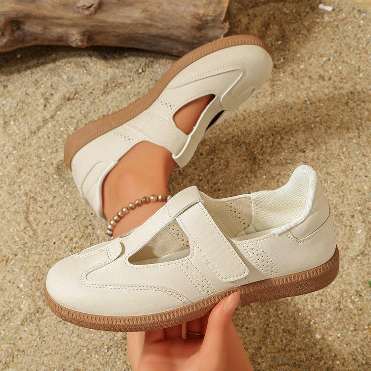 Damen Mary-Jane-Sneaker mit Klettverschluss, leichter Profilsohle und Komfortfußbett Echo Archiv