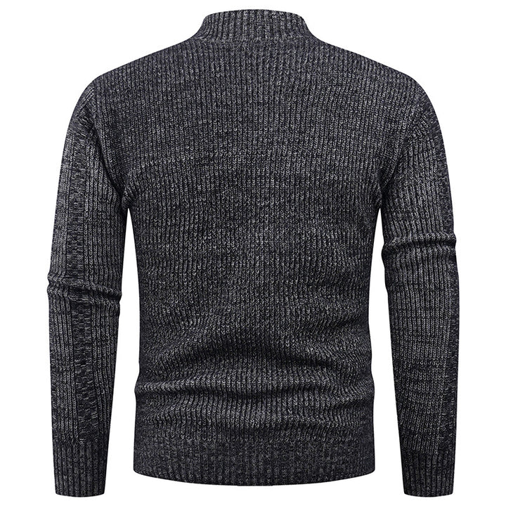 Herren Freizeit Strickjacke mit hohem Kragen und modernem Zipper Echoarchiv