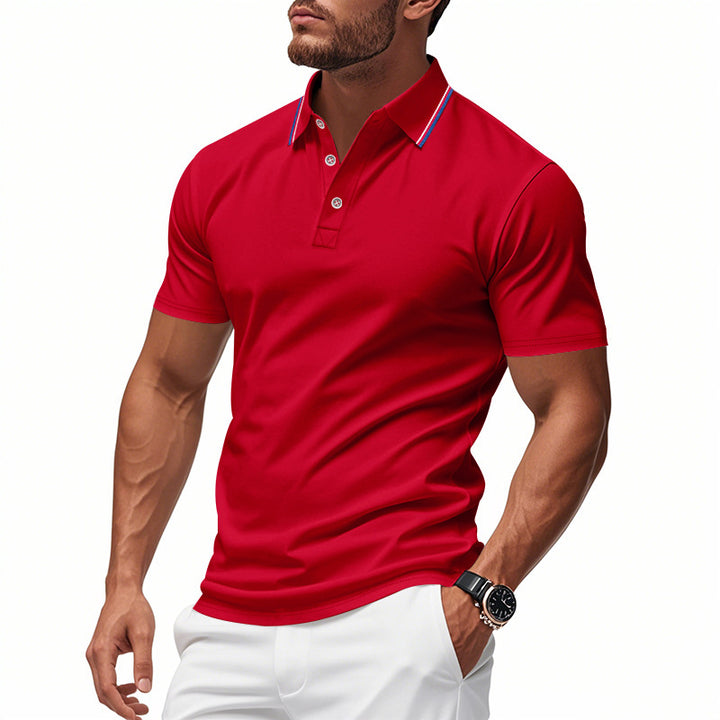 Herren Poloshirt mit farblich abgesetztem Kragen Echoarchiv
