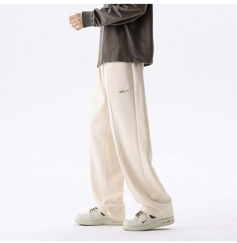 Herren Weite Relax-Jogginghose mit Tunnelzug, Multifunktionstasche & geradem Bein Echoarchiv