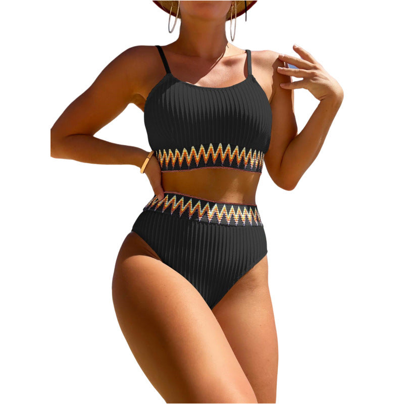 Damen Hochtailliertes Bikiniset mit raffinierten Zierdetails Echo Archiv
