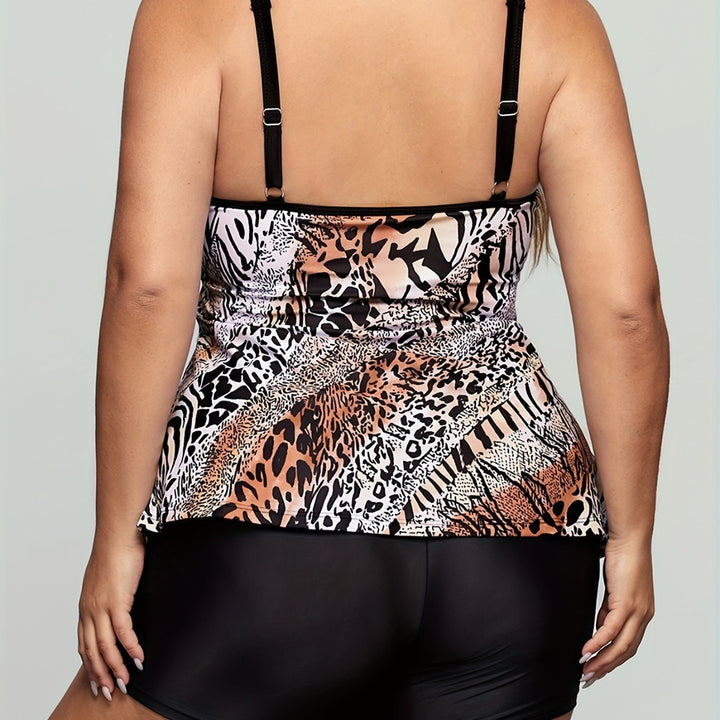 Damen Tankini mit modischem Animal-Print und schmeichelndem Schnitt Echo Archiv