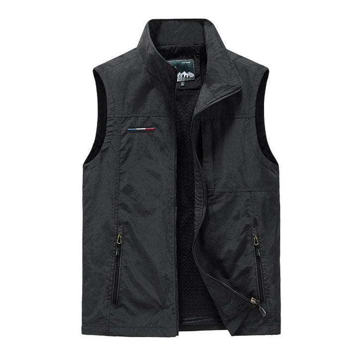 Herren warme Outdoor‑Weste mit Teddyfutter und mehreren Reißverschluss‑Taschen Echo Archiv