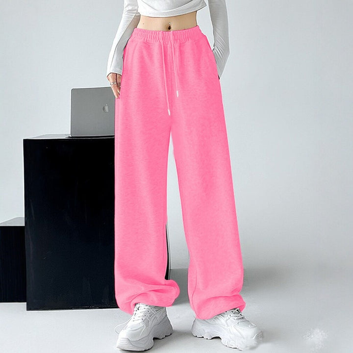 Damen nan extraweite Palazzo-Sweathose mit hohem Komfortbund, seitlichen Eingrifftaschen, Schlitz am Saum und Kordelzug Echo Archiv