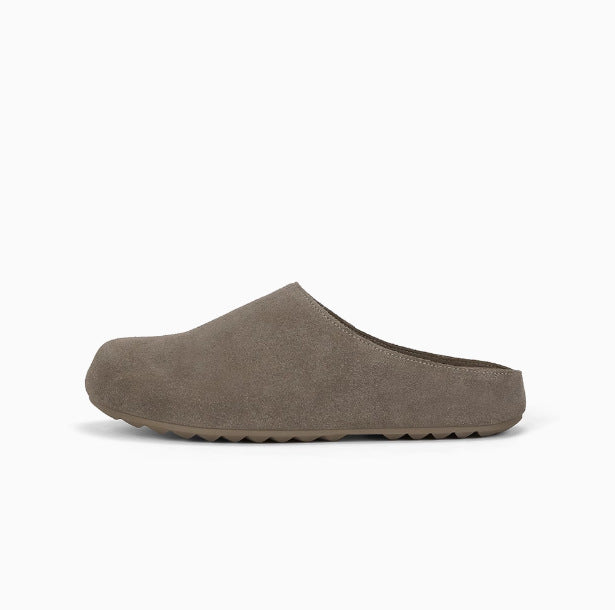 Damen Geschlossene Veloursleder-Pantolette mit gepolstertem Komfortfußbett Echo Archiv