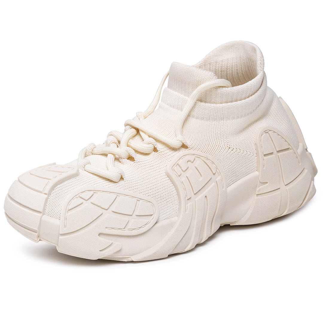 Herren nan massiver Sneaker mit sockenähnlichem Strickschaft, geformten Gummiapplikationen und griffiger Profilsohle Echo Archiv