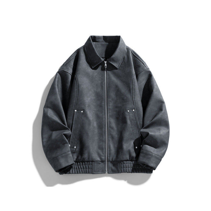 Herren Lässige Kunstlederjacke Echo Archiv