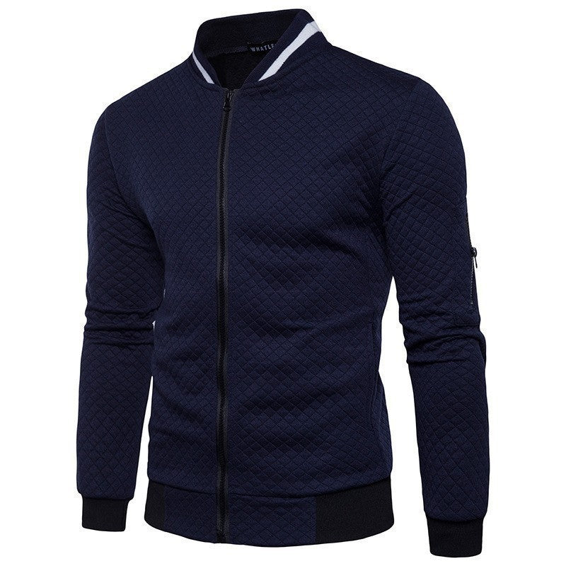 Herren sportliche Steppjacke mit modischem Reißverschluss und hohem Kragen Echoarchiv