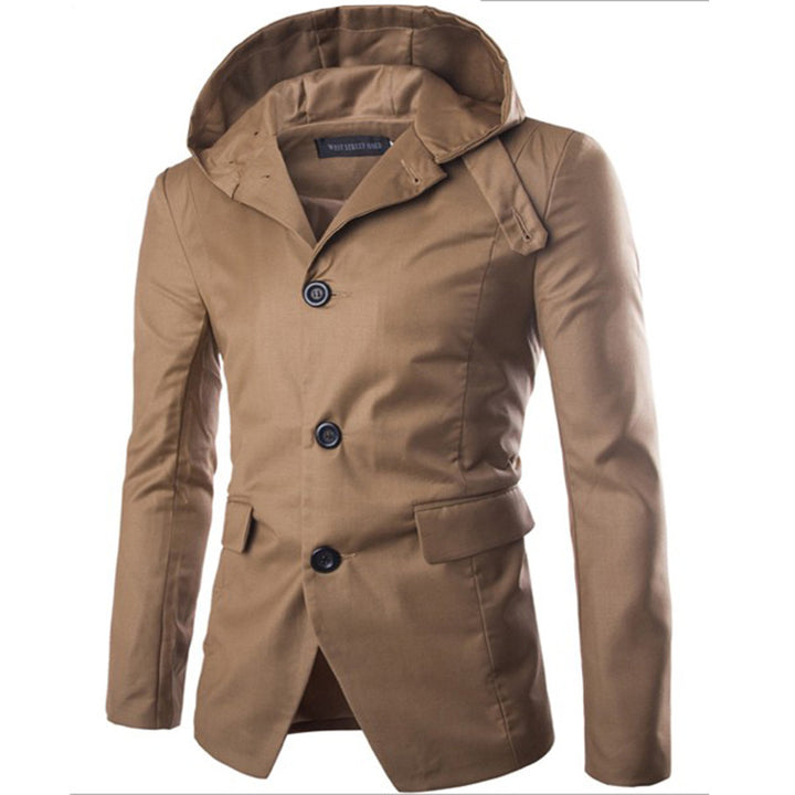 Herren modische Blazerjacke mit Kapuze Echoarchiv