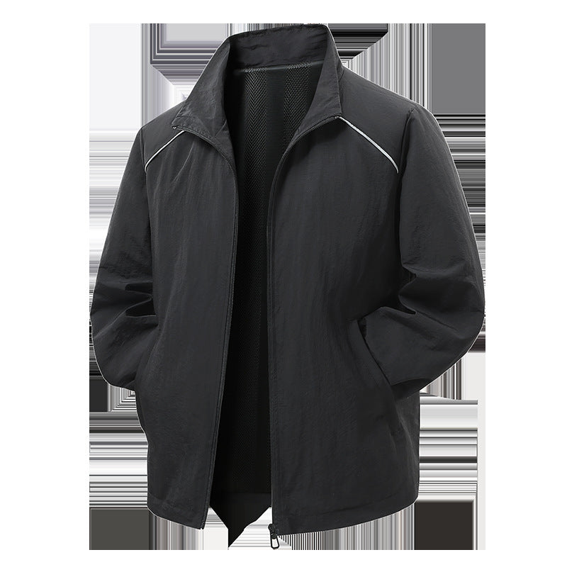 Herren Leichte Wind- und Regenjacke mit Mesh-Innenfutter und reflektierenden Schulterpaspeln Echo Archiv