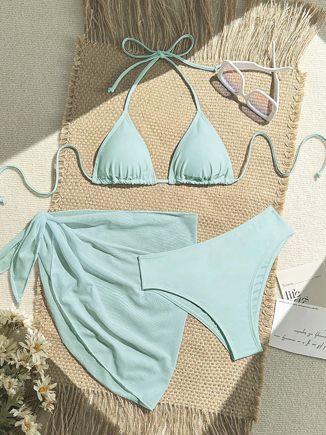 Damen Triangel-Bikini mit Wickeltuch und verstellbaren Trägern Echo Archiv