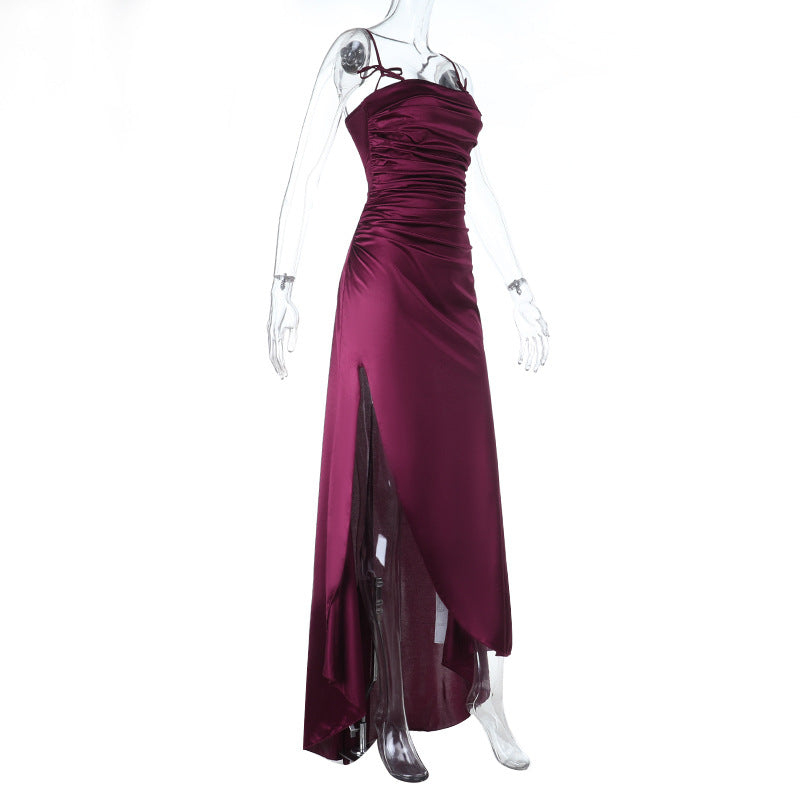 Damen Maxikleid mit raffinierten Falten und charmanten Spaghettiträgern Echo Archiv