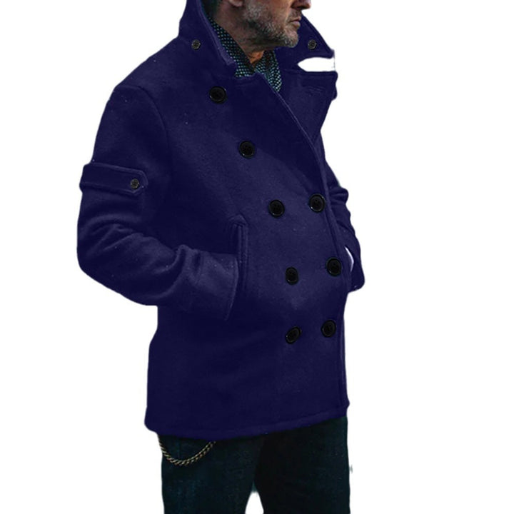 Herren eleganter Mantel mit doppelter Knopfleiste Echoarchiv
