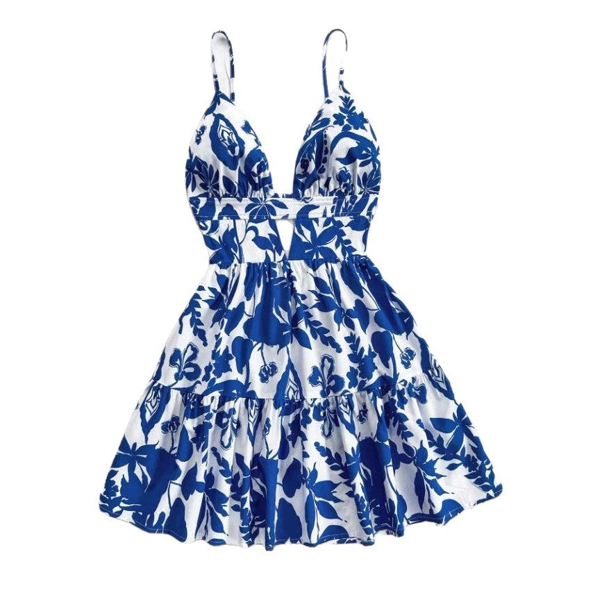 Damen Sommerkleid mit verspieltem Babydoll-Schnitt und floralem Design Echo Archiv