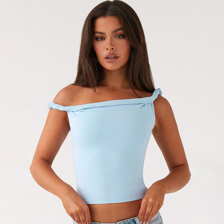 Damen Off-Shoulder Oberteil mit dekorativen Rüschendetails Echo Archiv