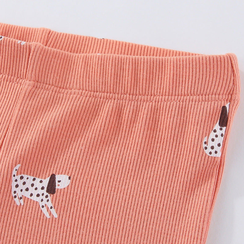 Mädchen Leggings mit fröhlichem Hunde-Muster Echo Archiv