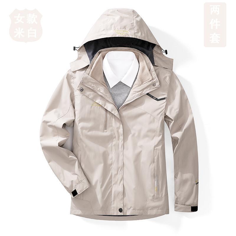 Herren zweilagige wasserdichte Outdoorjacke mit Fleecekragen und Kapuze Echo Archiv