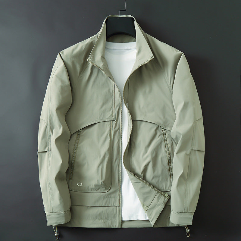 Herren Leichte Utility-Fieldjacke mit verstellbarem Saum und verdeckten Reißverschlusstaschen Echo Archiv