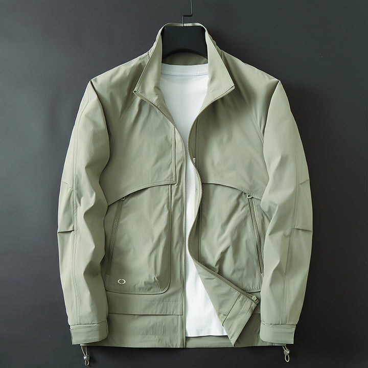 Herren Leichte Utility-Fieldjacke mit verstellbarem Saum und verdeckten Reißverschlusstaschen Echo Archiv