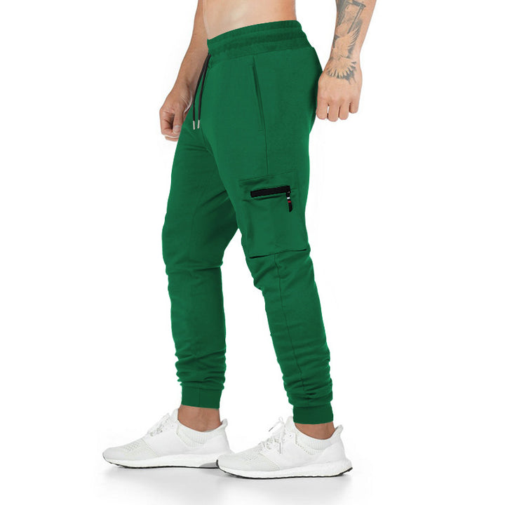 Herren Sportliche Cargo-Hose mit seitlichen Reißverschlusstaschen und elastischem Bund Echoarchiv