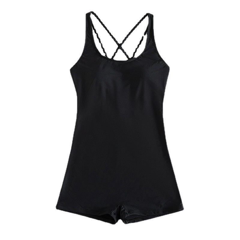 Damen Sportlicher Einteiler Badeanzug mit tiefem Ausschnitt Echo Archiv