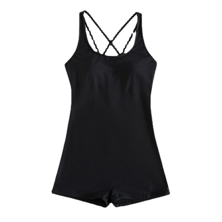Damen Sportlicher Einteiler Badeanzug mit tiefem Ausschnitt Echo Archiv