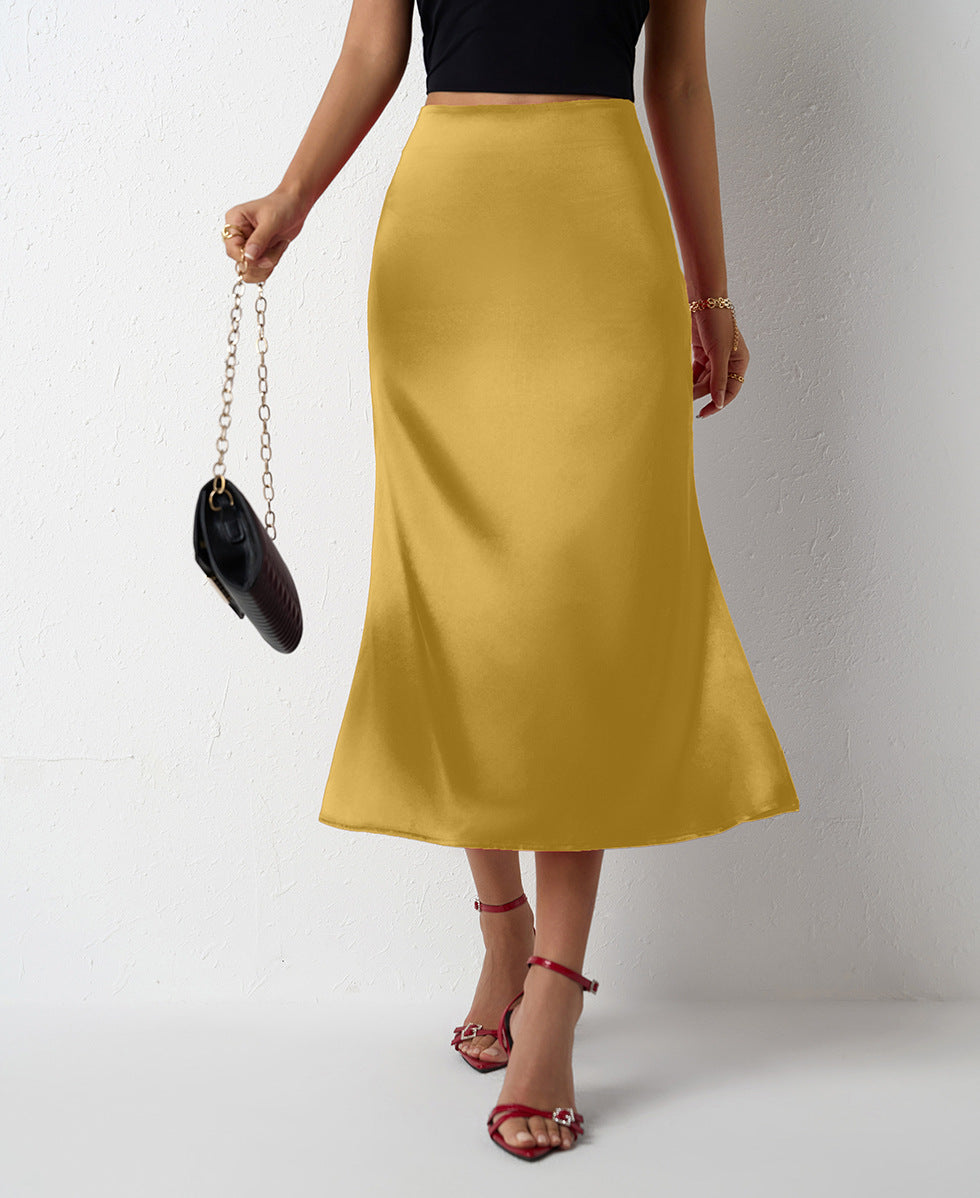 Damen eleganter Midirock aus schimmerndem Stoff mit figurschmeichelndem Schnitt Echo Archiv