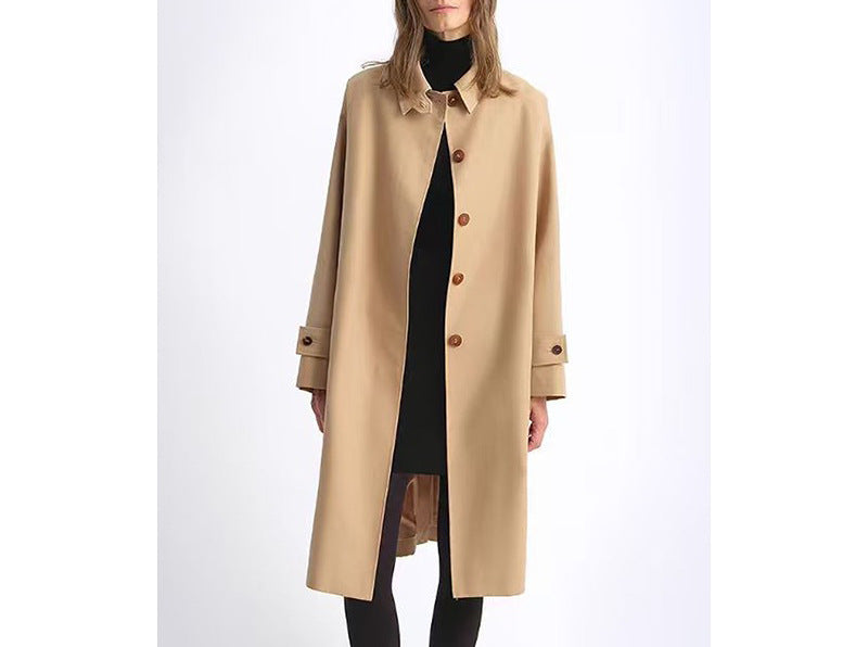Damen Elegante lange Trenchcoat Echoarchiv