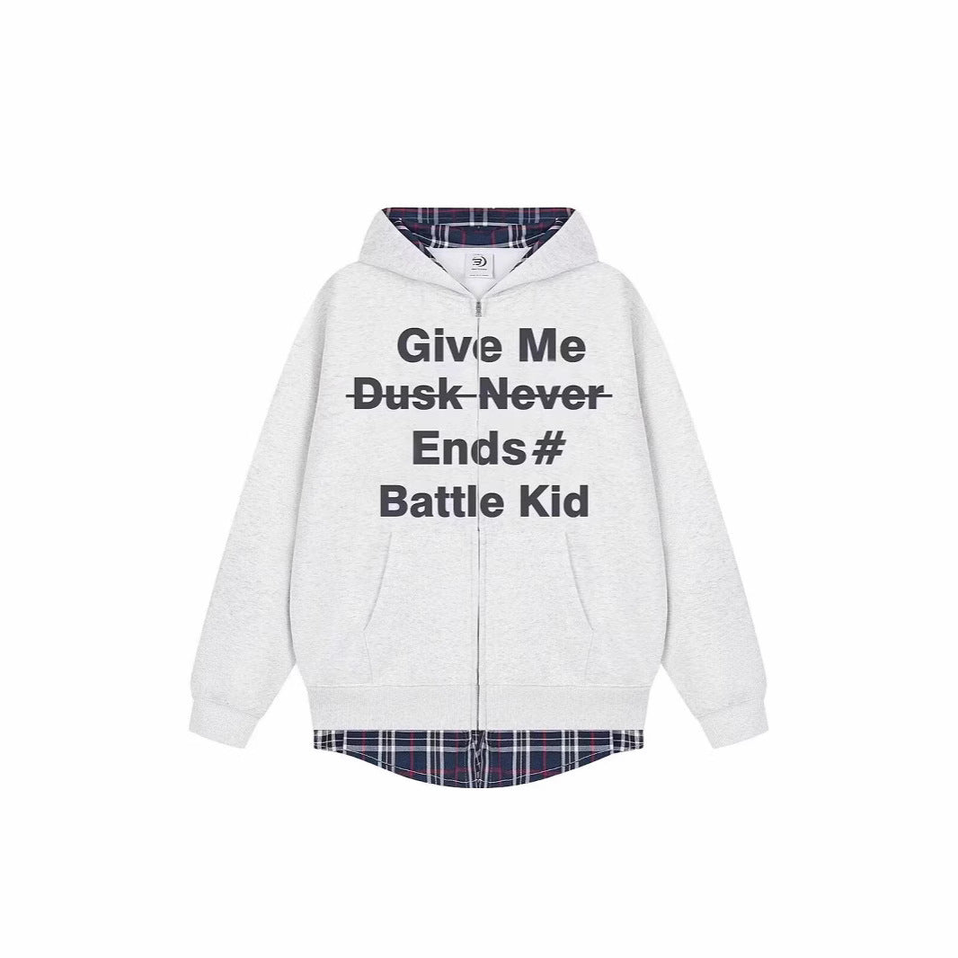 Unisex Modischer Kapuzenpullover mit kariertem Innenfutter Echoarchiv