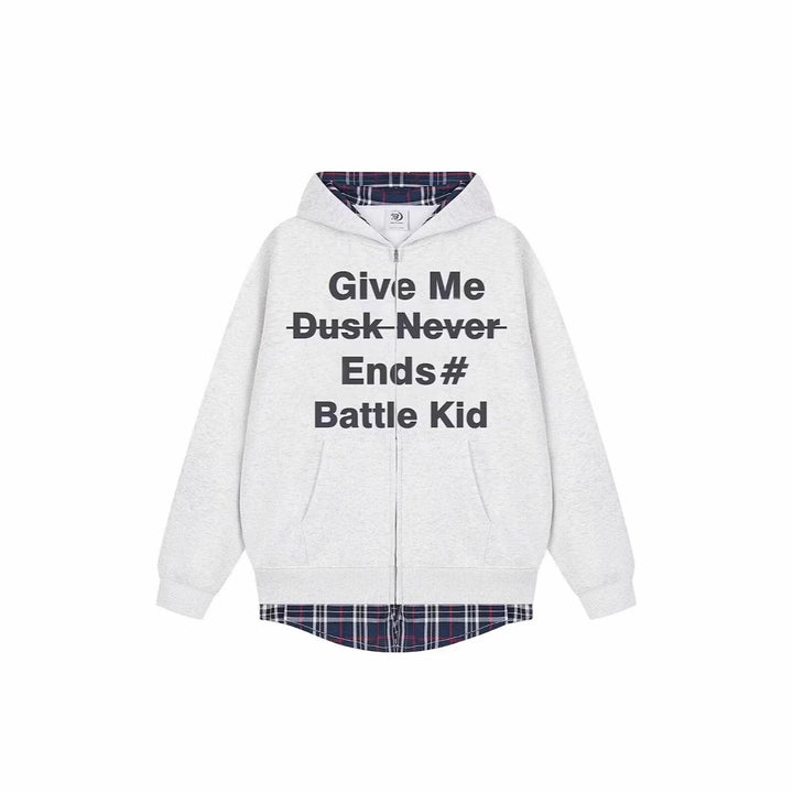 Unisex Modischer Kapuzenpullover mit kariertem Innenfutter Echoarchiv