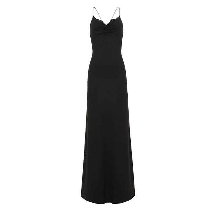 Damen Maxi-Kleid mit verstellbaren Spaghetti-Trägern und elegantem Rückenausschnitt Echo Archiv