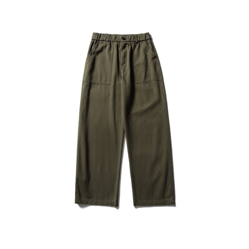 Damen Weite Utility-Cargohose mit elastischem Bund und aufgesetzten Fronttaschen Echoarchiv
