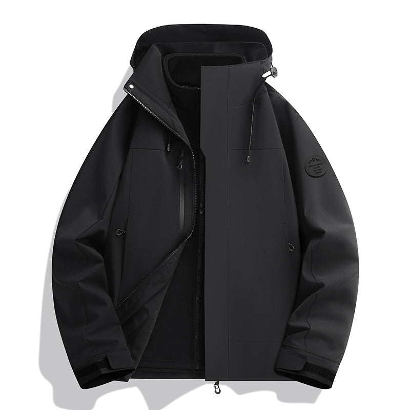 Unisex Wasserabweisende Softshelljacke mit Fleece-Innenfutter und Verstellbarer Kapuze Echo Archiv