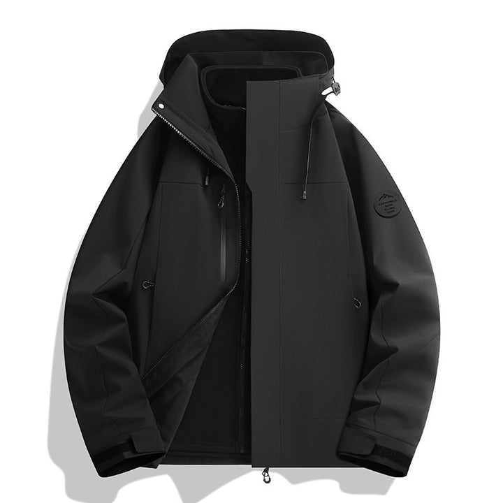 Unisex Wasserabweisende Softshelljacke mit Fleece-Innenfutter und Verstellbarer Kapuze Echo Archiv