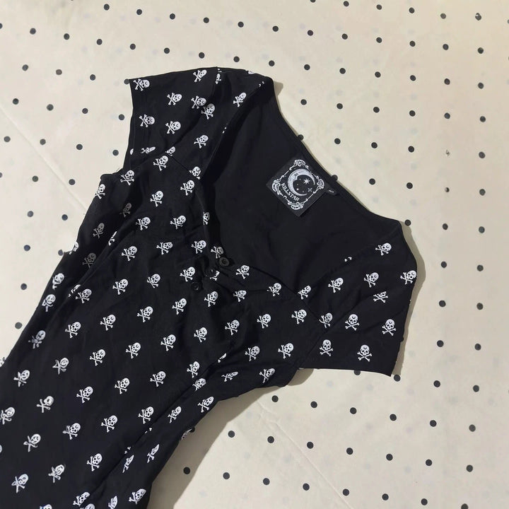 Damen Baumwollshirt mit Totenkopf-Muster Echo Archiv