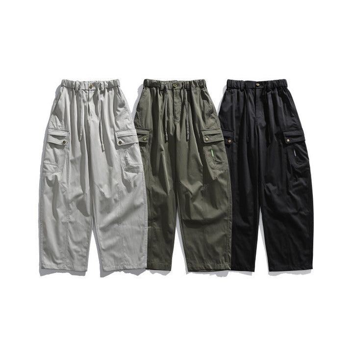 Herren Cargo-Hose mit elastischem Bund, Tunnelzug und multiplen Utility-Taschen Echoarchiv