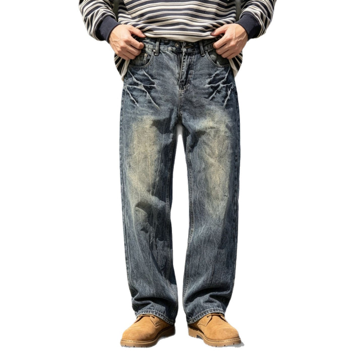 Herren Bequeme und lässige Weit geschnittene Jeans Echoarchiv