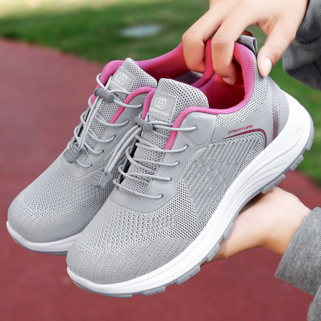 Damen nan leichter atmungsaktiver Strick-Walking-Sneaker mit Schnellzug-Kordel und gedämpfter EVA-Zwischensohle Echo Archiv