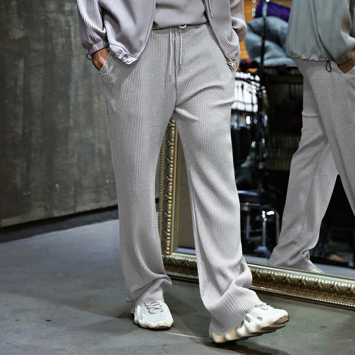 Herren nan locker geschnittene Plissee-Hose mit Tunnelzug und weitem Bein Echo Archiv