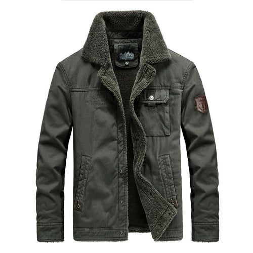 Herren Robust verarbeitete Canvas-Blousonjacke mit vollem Sherpa-Innenfutter und Utility-Taschen Echo Archiv