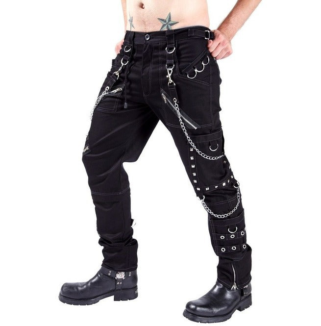 Herren Cargo-Hose mit Ketten-Details und praktischen Taschen Echoarchiv