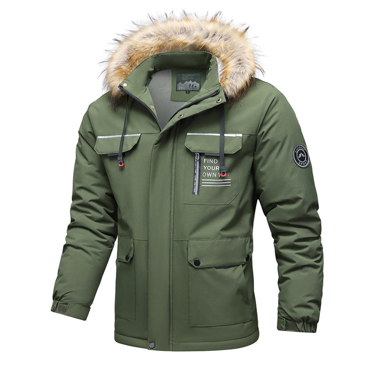 Herren Multifunktionale Winterjacke mit Fellkragen – Taviero