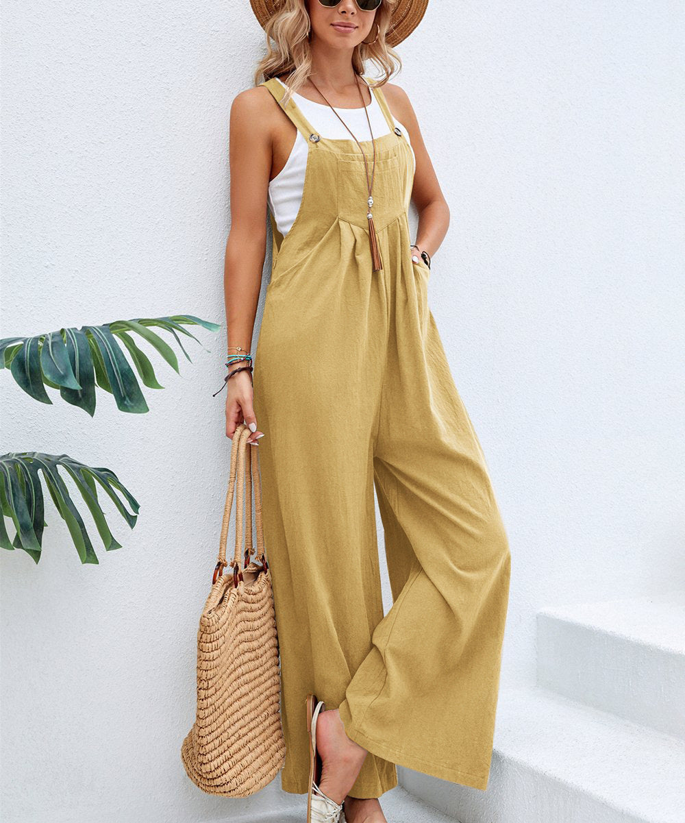 Damen weite Latzhose aus leichtem Material Echoarchiv