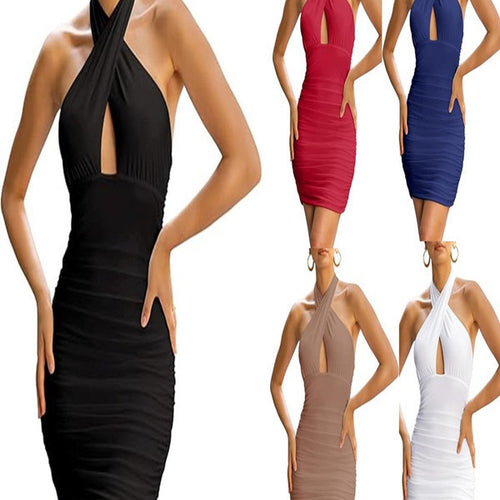 Damen Bodycon-Kleid mit raffiniertem Wickeldesign und ausgeschnittenem Dekolleté Echo Archiv
