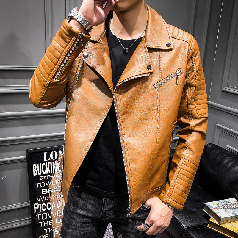 Herren Modische Bikerjacke aus hochwertigem Kunstleder Echo Archiv